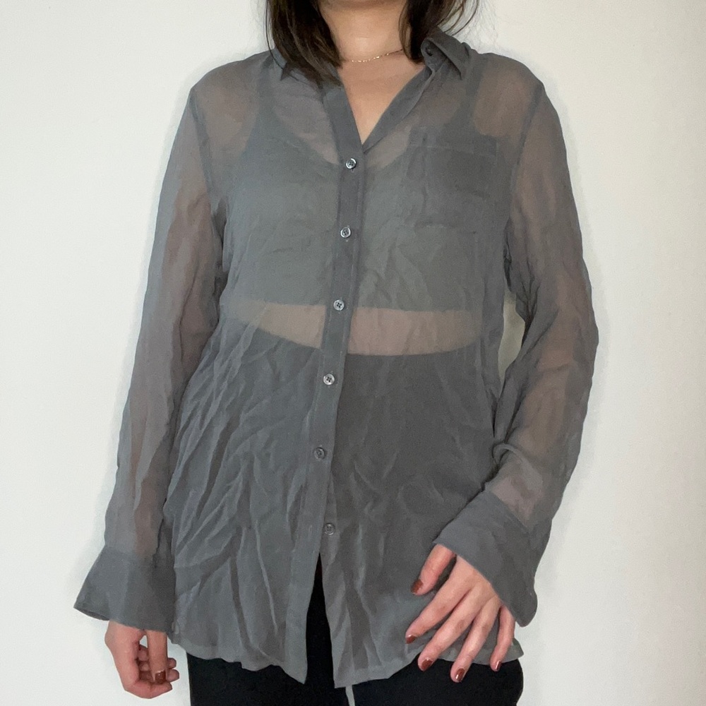 Coldwater Creek sheer button-down